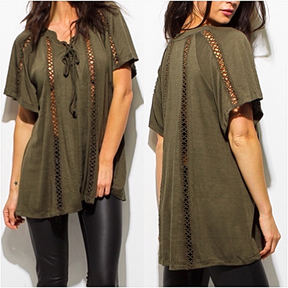 Bohemian Chic Crochet Trim Relaxed Tunic SMLXL - Picture 7 of 7
